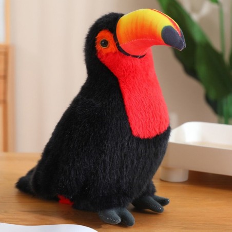 Plush Toucan Bird Plush Toy Mascot Kaisumänguasi Punane 35cm