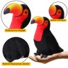 Plush Toucan Bird Plush Toy Mascot Kaisumänguasi Punane 35cm