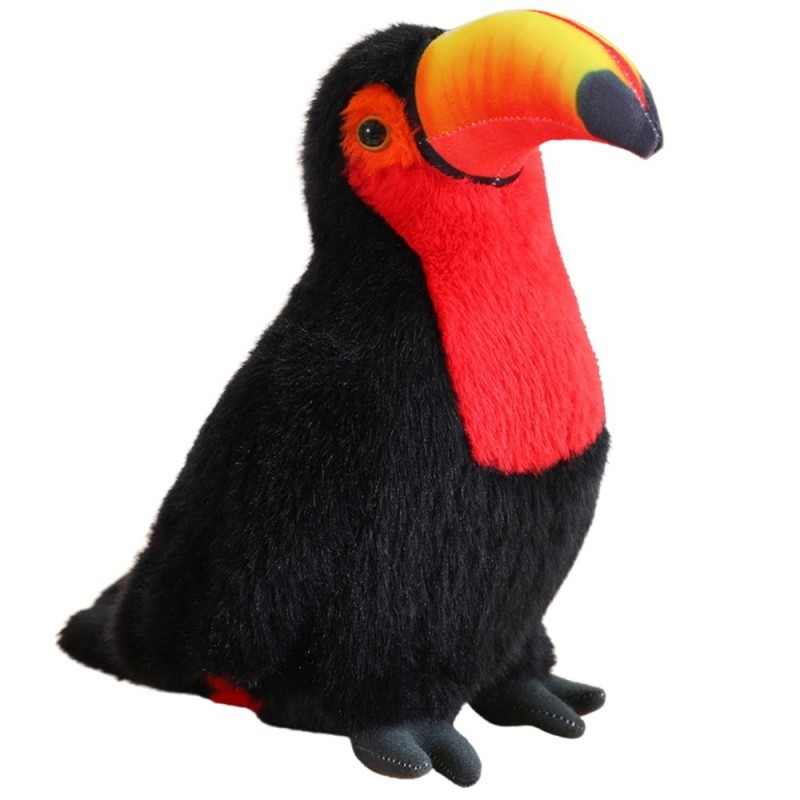 Plush Toucan Bird Plush Toy Mascot Kaisumänguasi Punane 35cm