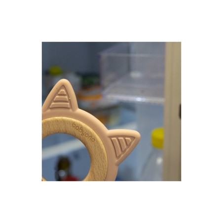 Puidu ja silikooniga närimisrõngas Kitten