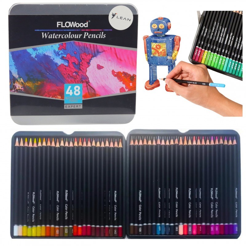 Akvarellpliiatsid, 48 tk