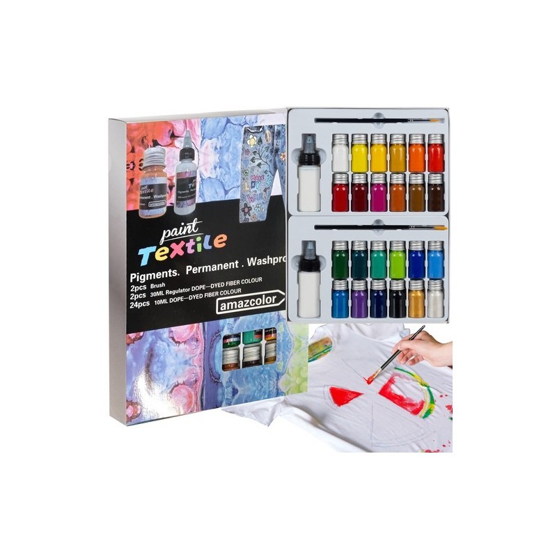 Tekstiili värvid, 24 tk, 180 ml