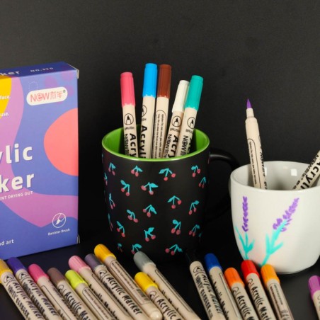 Akrüül markerid,kanga markerid, kivimarkerid, veekindlad markerid, 12 tk.