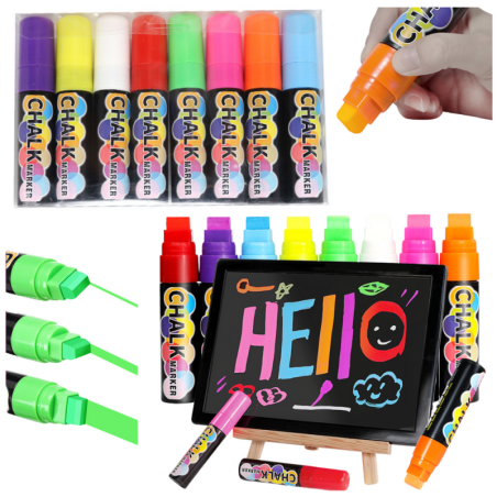 Kriidimarkerite värviline multifunktsionaalne komplekt, 8 tk