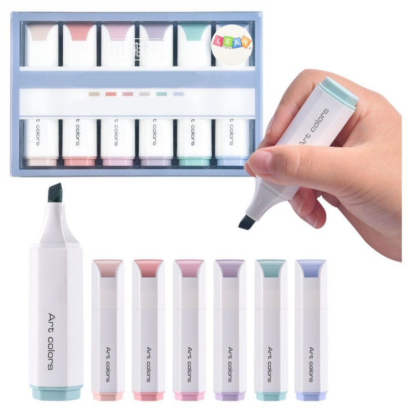 Õrnade pastelsetes toonides markerite komplekt 6 tk