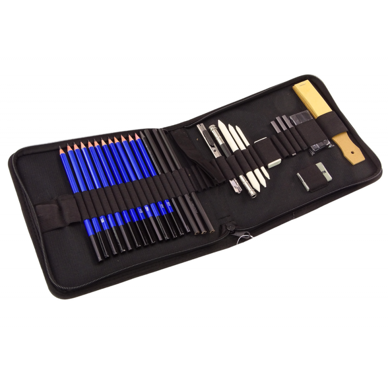 Kunstiline komplekt joonistuspliiatsite jaoks + Tarvikud 32 tk