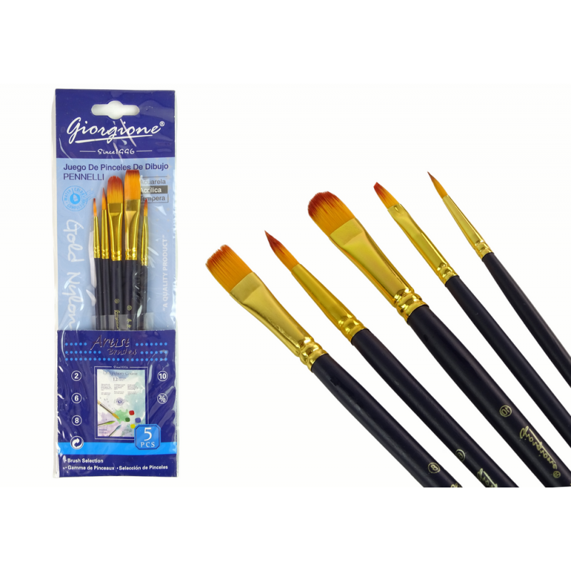 Kunstnikupintslite komplekt, 5 kujundit