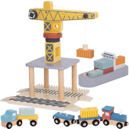 Puidust sadama kraana komplekt