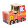 Puidust garaažist tuletõrjekomplekt 2in2 - tuletõrjejaam ja veoauto, 2 korrust, figuurid, sõidukid