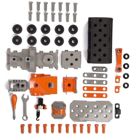 Smoby Truck 3in1 Black+Decker tööriistad, kraana, 60 aksessuaari