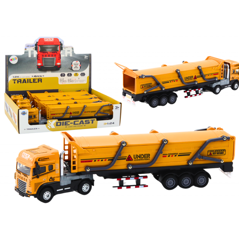 Haagisega veoauto TIR-veoauto 1:24 Helid, kollane