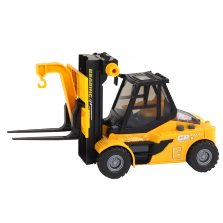 Kollane kahveltõstuk 1:16 Liikuvad kahvlid, helid ja tuled