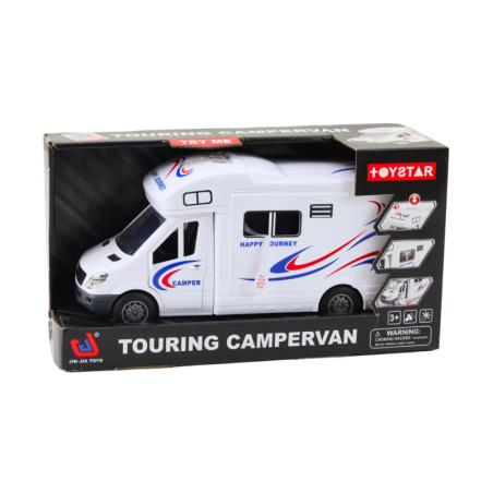 Matkaauto valged tuled avanevad uksed