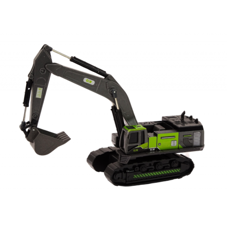 Roomik ekskavaator metall kopp 1:55 must ja roheline