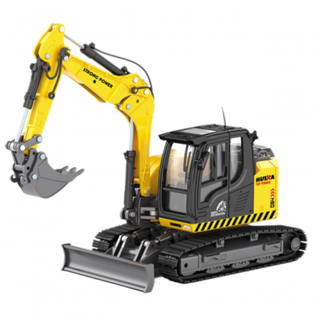 Roomikekskavaator Buldooser metall Huina Kollane 1:50