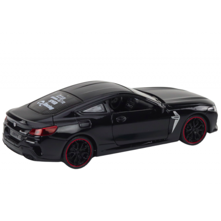 Sportauto metallist hõõrdajamiga avatavad elemendid 1:24 must