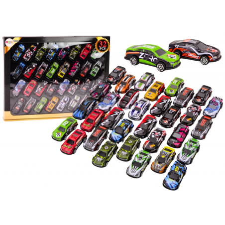Komplekt autosid, jõuautod, värviline, 32 tk