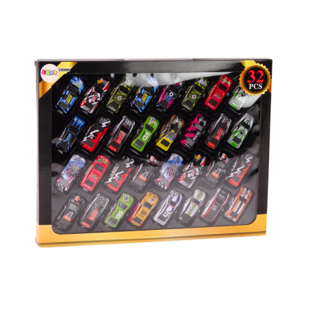 Komplekt autosid, jõuautod, värviline, 32 tk