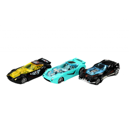 Metallist kohvris vedrudega autode komplekt, 8 tk