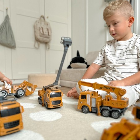 Suur ehitussõidukite komplekt kuus ühes