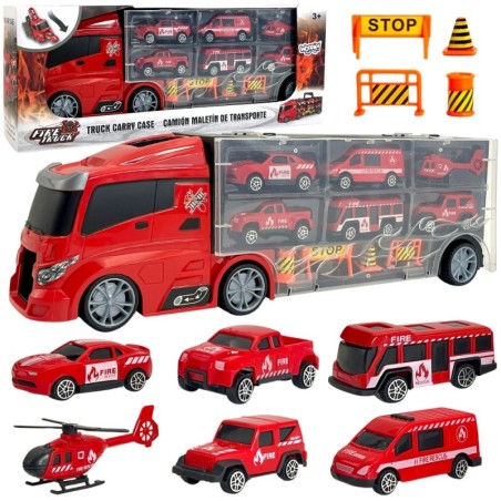 Veoauto Transporter 3in1 Red 11 osa
