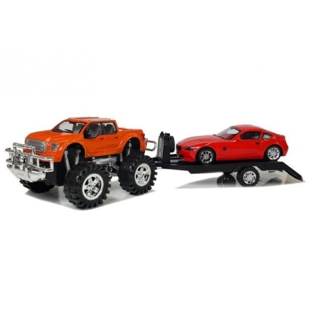 Sõidukite komplekt Oranž Monster Truck Red BMW Caravan 58 cm