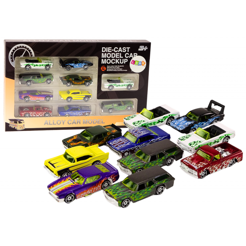 Autode komplekt 1:64 Metall 10 tk