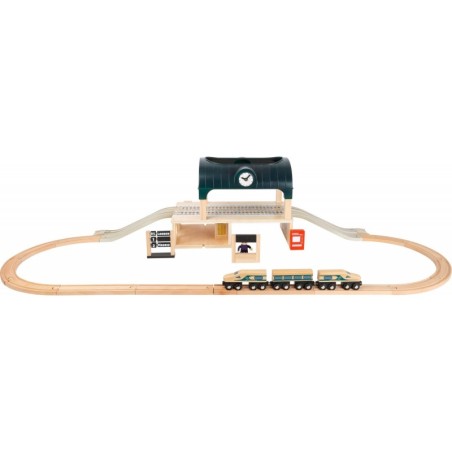 Raudteejaam koos tarvikutega