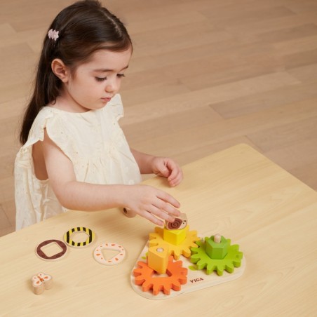 Puidust hammasrataste sorteerija "Kujundid ja mehhanismid"