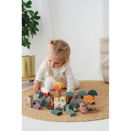 Puidust ehitusklotsid "Dino"