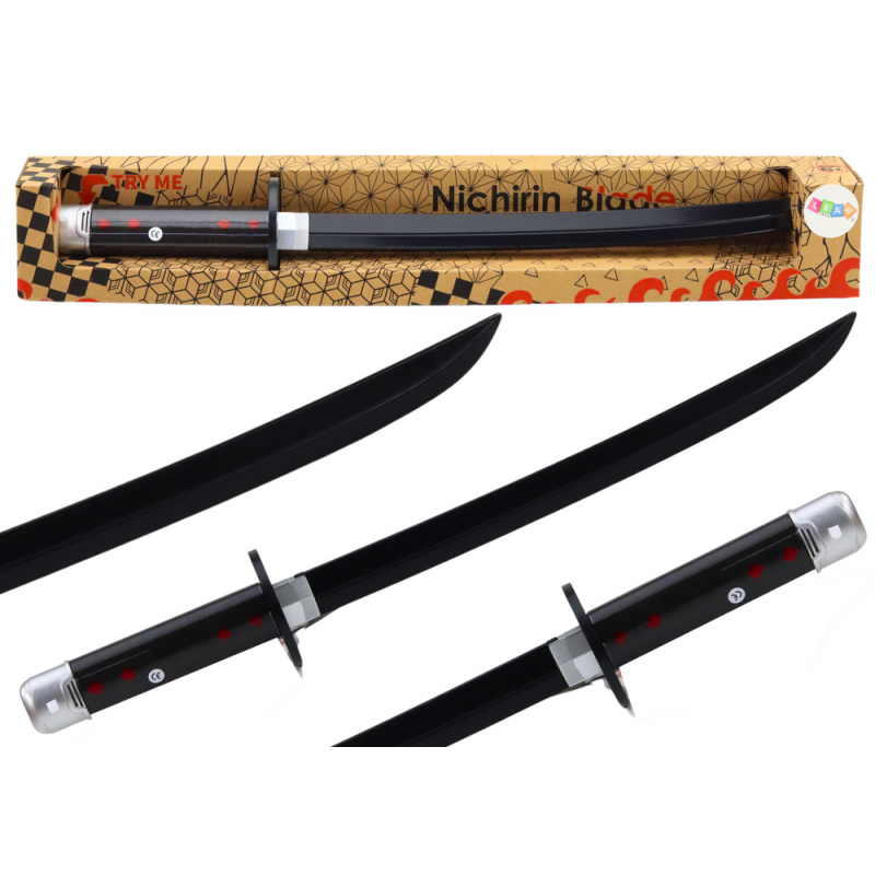 Akutoitega Samurai Nichirin Sword Mugav käepide must heli