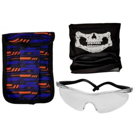 Võitlus kostüüm Kassetid Prillid Sall Vest