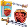Knight Set Shield Sword Foam Lion Emblem 2tk