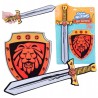 Knight Set Shield Sword Foam Lion Emblem 2tk