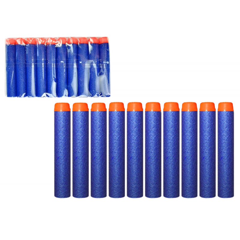 Pehmed vahtpadrunid relvadele, 10 tükki, sinine