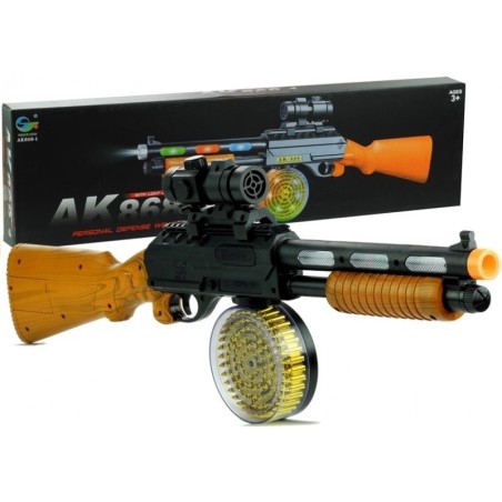 Kuulipilduja relv AK 868-1 särab ja mängib 60 cm