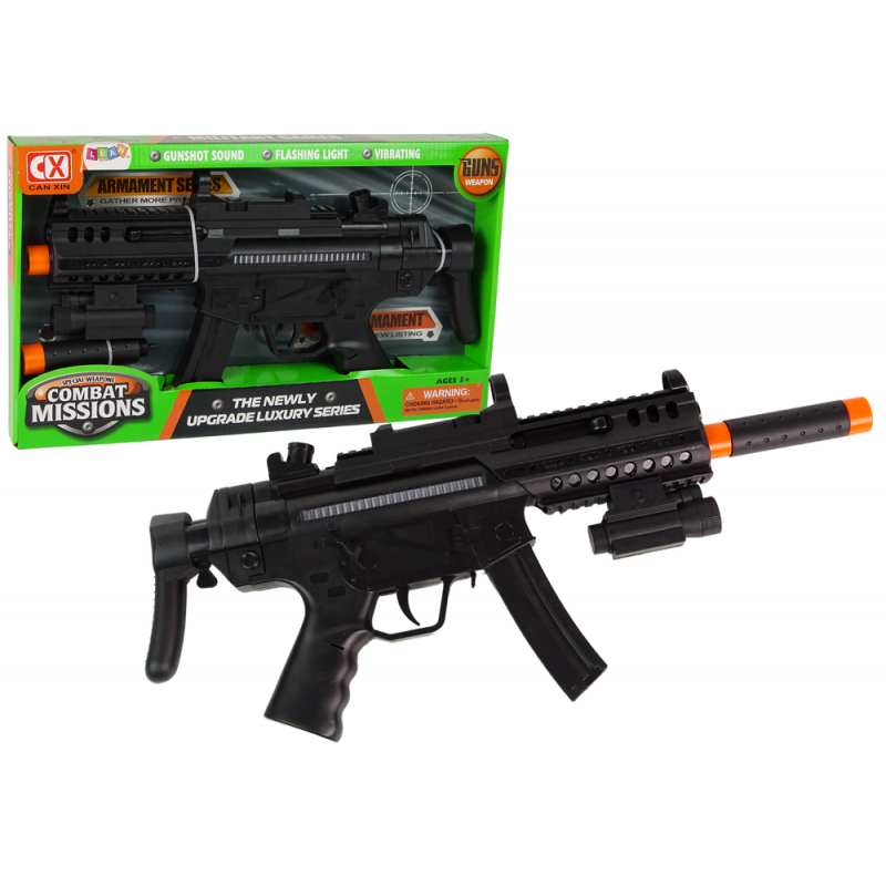 Suur missiooni lahingu kuulipilduja Kergete heliefektide ja vibratsiooniga