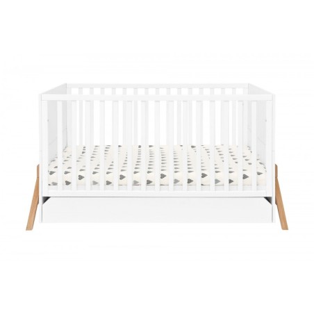 Lotta snow valge võrevoodi/väikelapse voodi 70x140 sahtliga