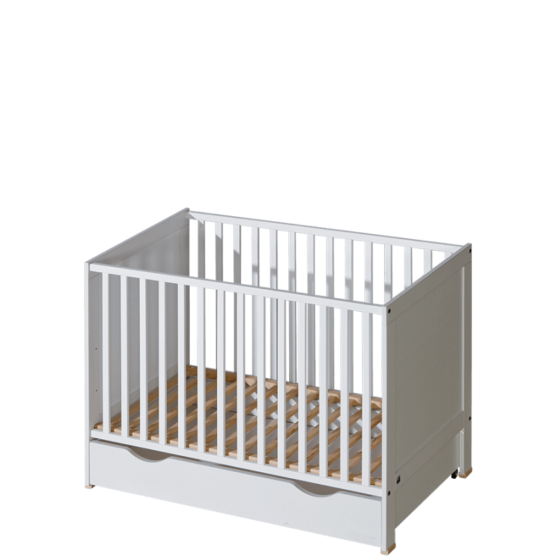 Võrevoodi sahtliga 120x60 Basic valge