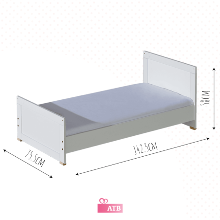 Lastevoodi 140x70 Basic valge