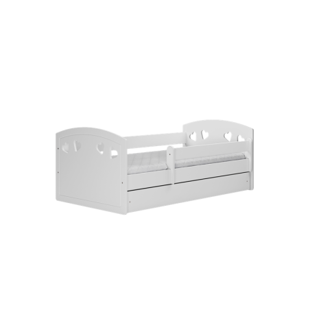 Voodi Julia 80x180 cm, sahtli ja madratsiga, valge