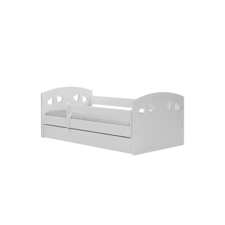 Voodi Julia 80x180 cm, sahtli ja madratsiga, valge