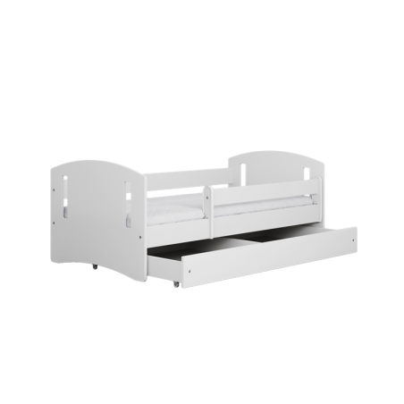 Voodi classic 80x140 cm, sahtli ja madratsiga, valge