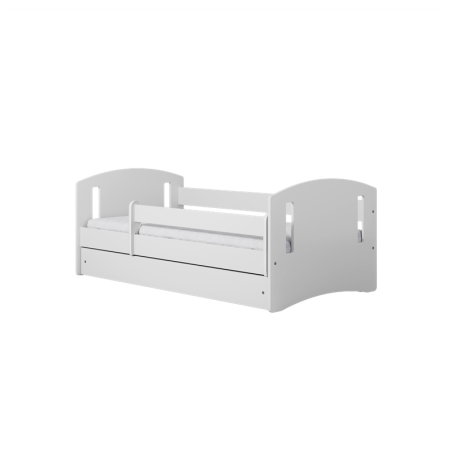 Voodi classic 80x140 cm, sahtli ja madratsiga, valge