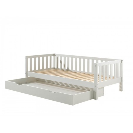 Voodi Fritz 90x200 cm + lisavoodi sahtel, valge