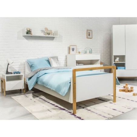 Voodi Victor 80x180 cm, koos madratsiga, valge