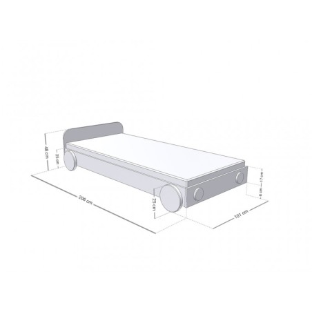 Lastevoodi AUTO, 90x200