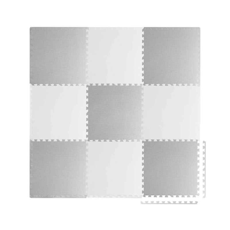 Suur puslematt hall/valge 180x180cm 9 osa