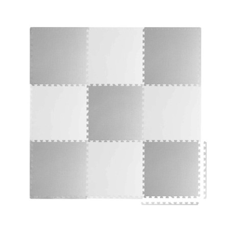 Suur puslematt hall/valge 180x180cm 9 osa