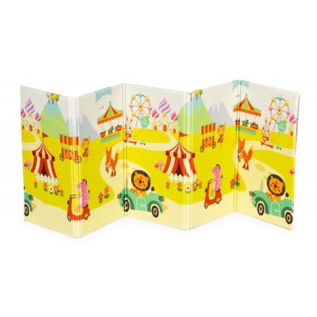 Hariv kahepoolne kokkupandav suur mängumatt kotiga